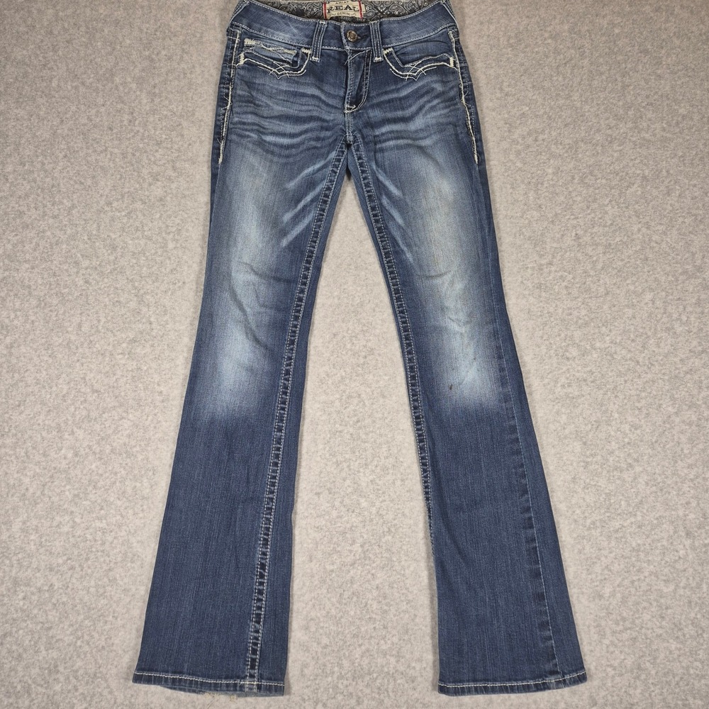 Ariat Real Denim Jeans Womens 28L Blue Bootcut Stretch Mid Rise 10017510